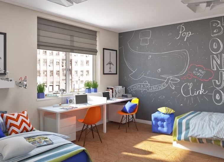 Детская для двух братьев — красиво, удобно, безопасно