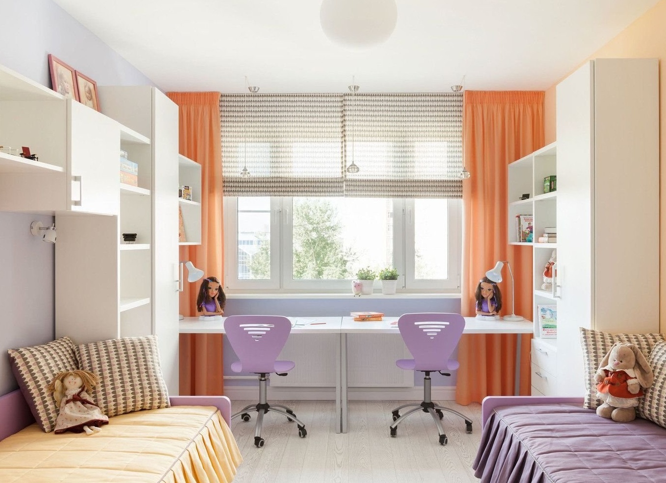 45 кв.м: детская комната для девочки 3-х лет