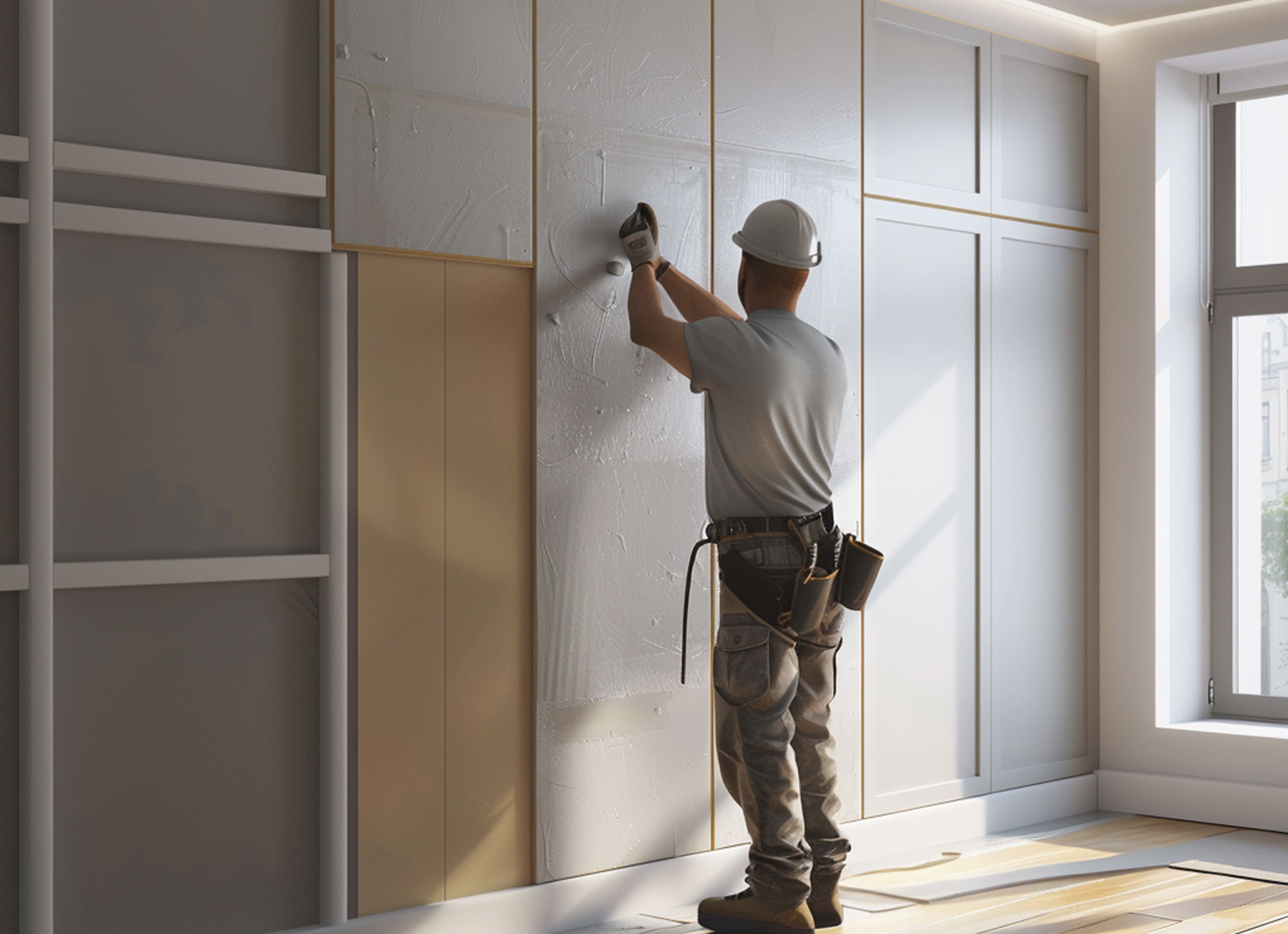 Монтаж стеновых панелей